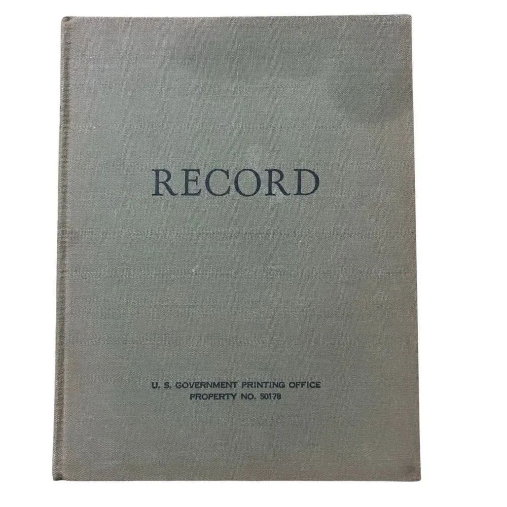 U.S. Government Printing Office Property No. 50178 Unused Record Book *Read*